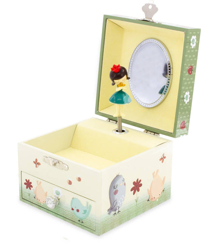 Musiksmyckeskrin för barn – Äppelflicka med låda