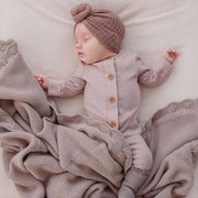 Turbanmössa med rosett för baby – BaraBaby – detaljbild 5