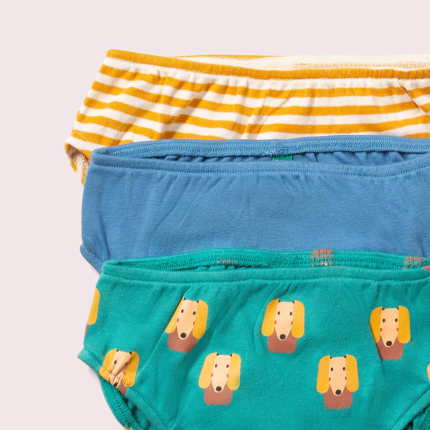 Ekologiska barnunderbyxor 3-pack – Little Dogs (unisex, GOTS & Fairtrade) | Little Green Radicals