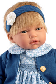 Babydocka Olivia – blommig klänning, 42 cm
