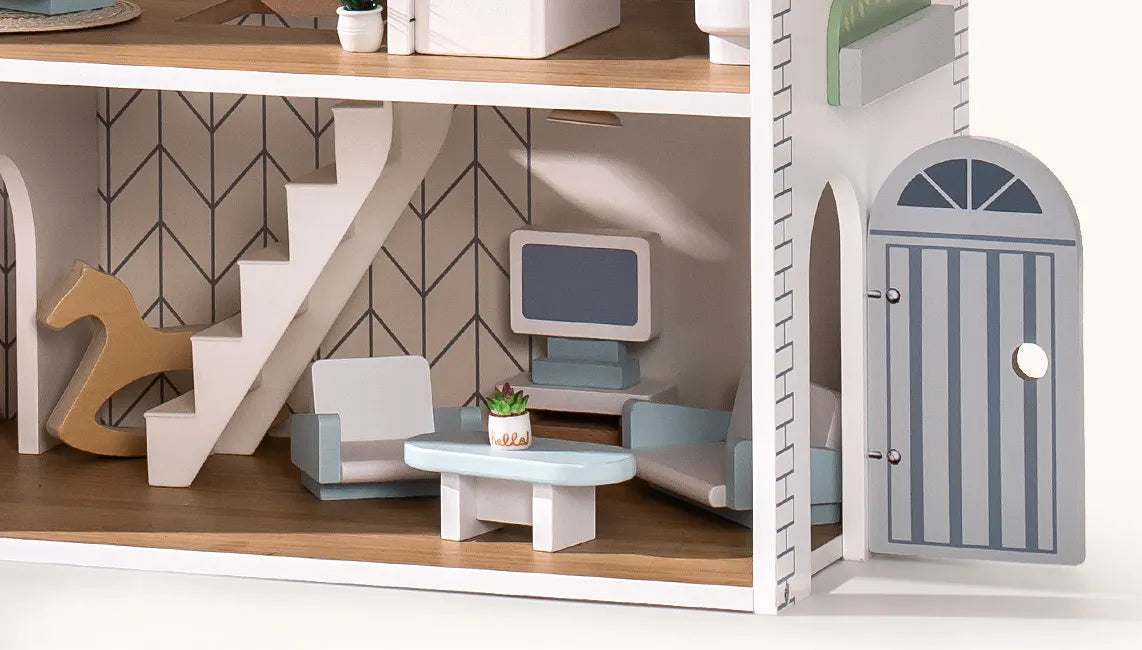 Dockhus Nordic i trä med belysning – BaraBaby, bild 14