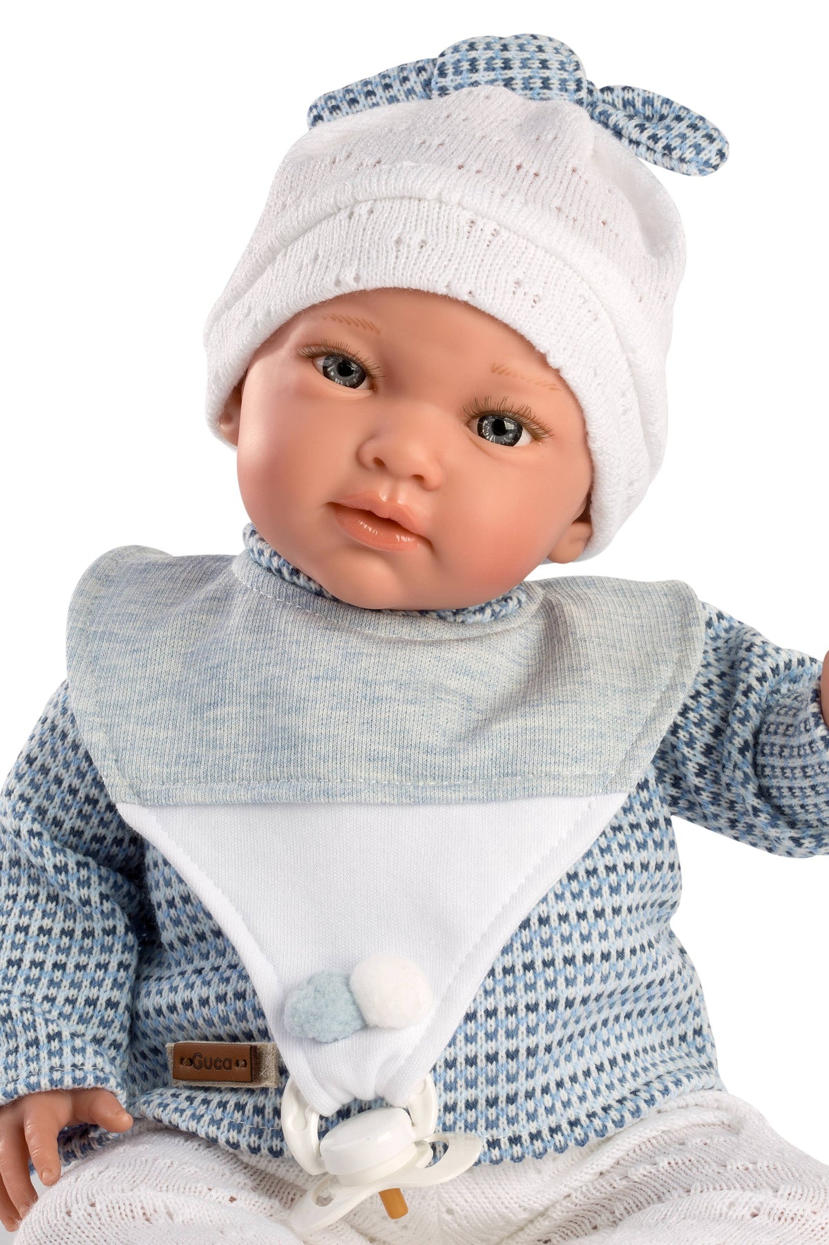 Handgjord babydocka Thiago med ljud – 42 cm