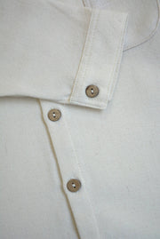 Broderad barnskjorta beige/blå – Eli & Nev – Eli & Nev – detaljbild 4