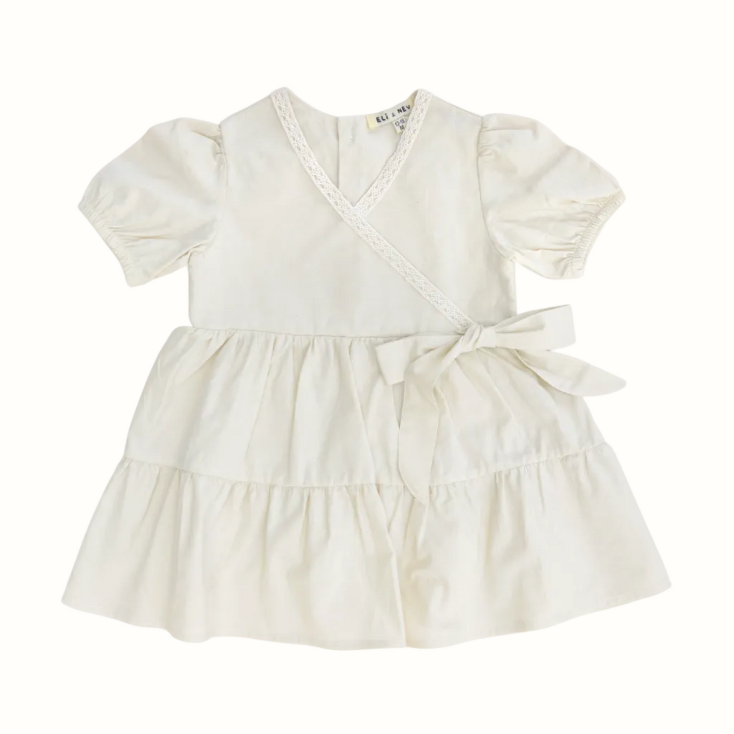 Lara sommarklänning baby/flicka i bomull – Beige