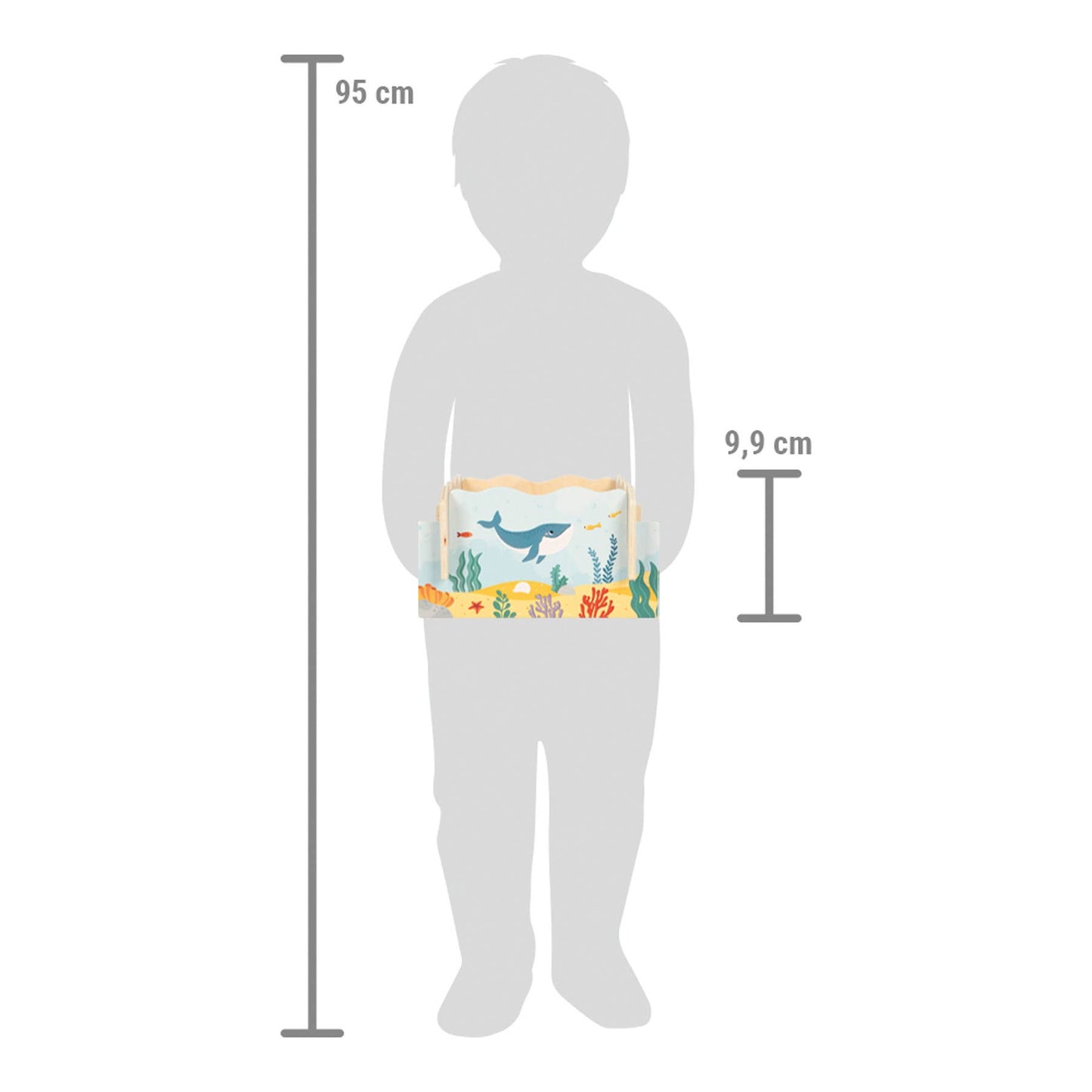 Magnetiskt fiskespel i trä – 3D-spelplan & 2 spön