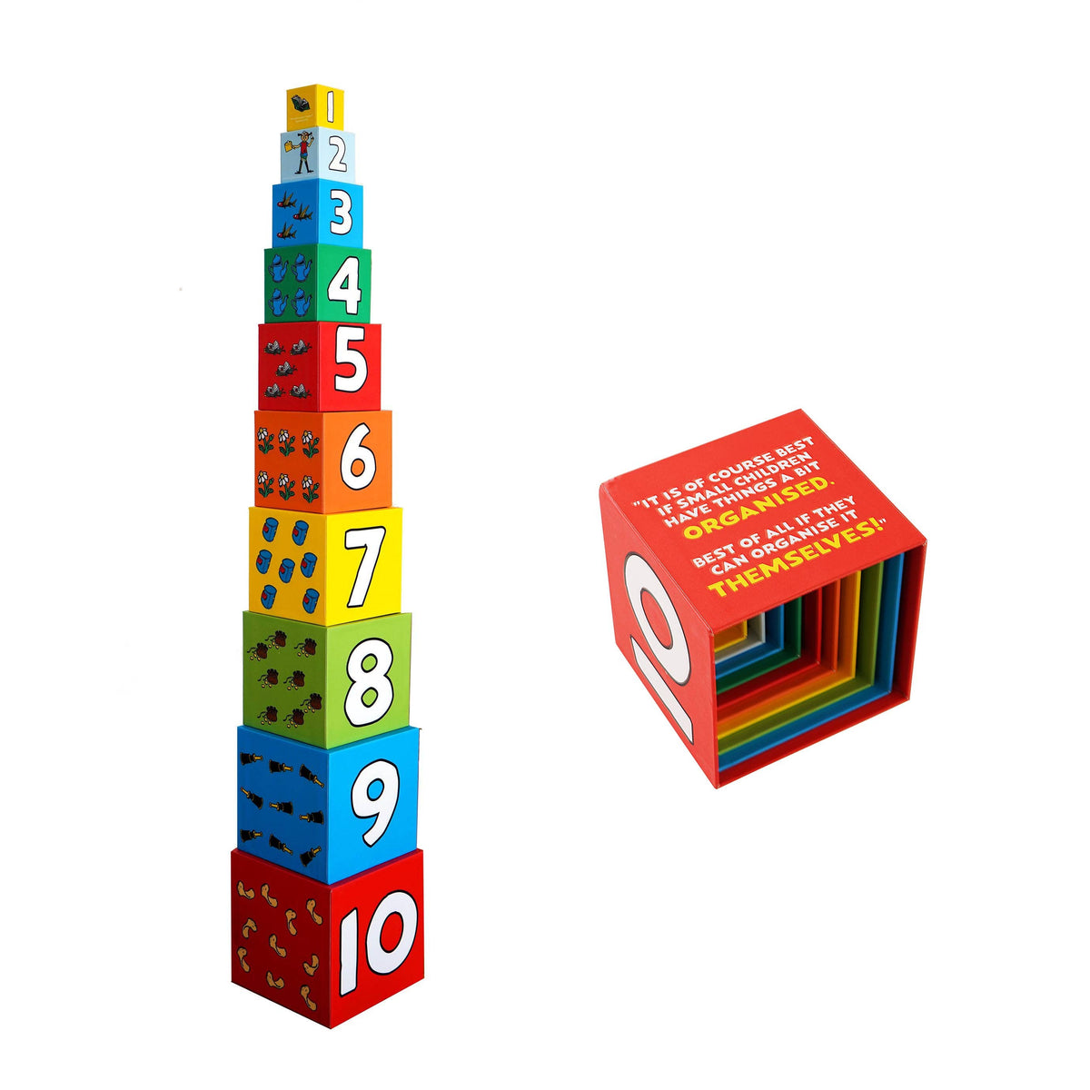 Pippi stapelkuber – 10 delar – produktbild 2
