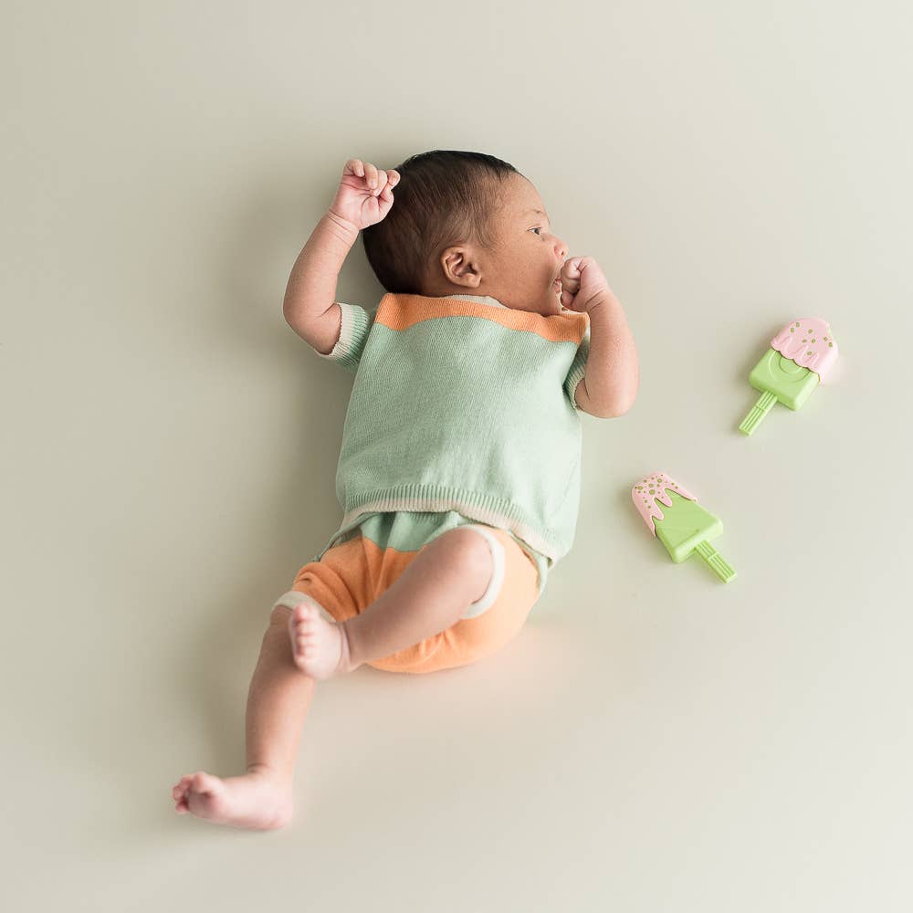 Babyset Nyfödd Mint – T-shirt & Shorts i Ekologisk Bomull | Micu Micu