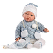 Handgjord babydocka Thiago med ljud – 42 cm