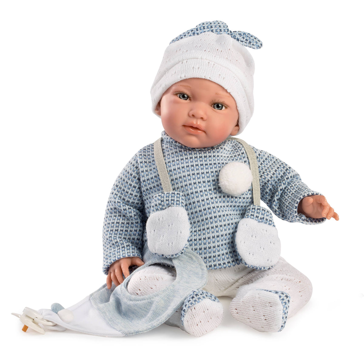 Handgjord babydocka Thiago med ljud – 42 cm