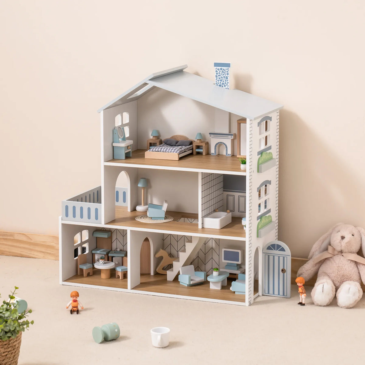 Dockhus Nordic i trä med belysning – BaraBaby, bild 15