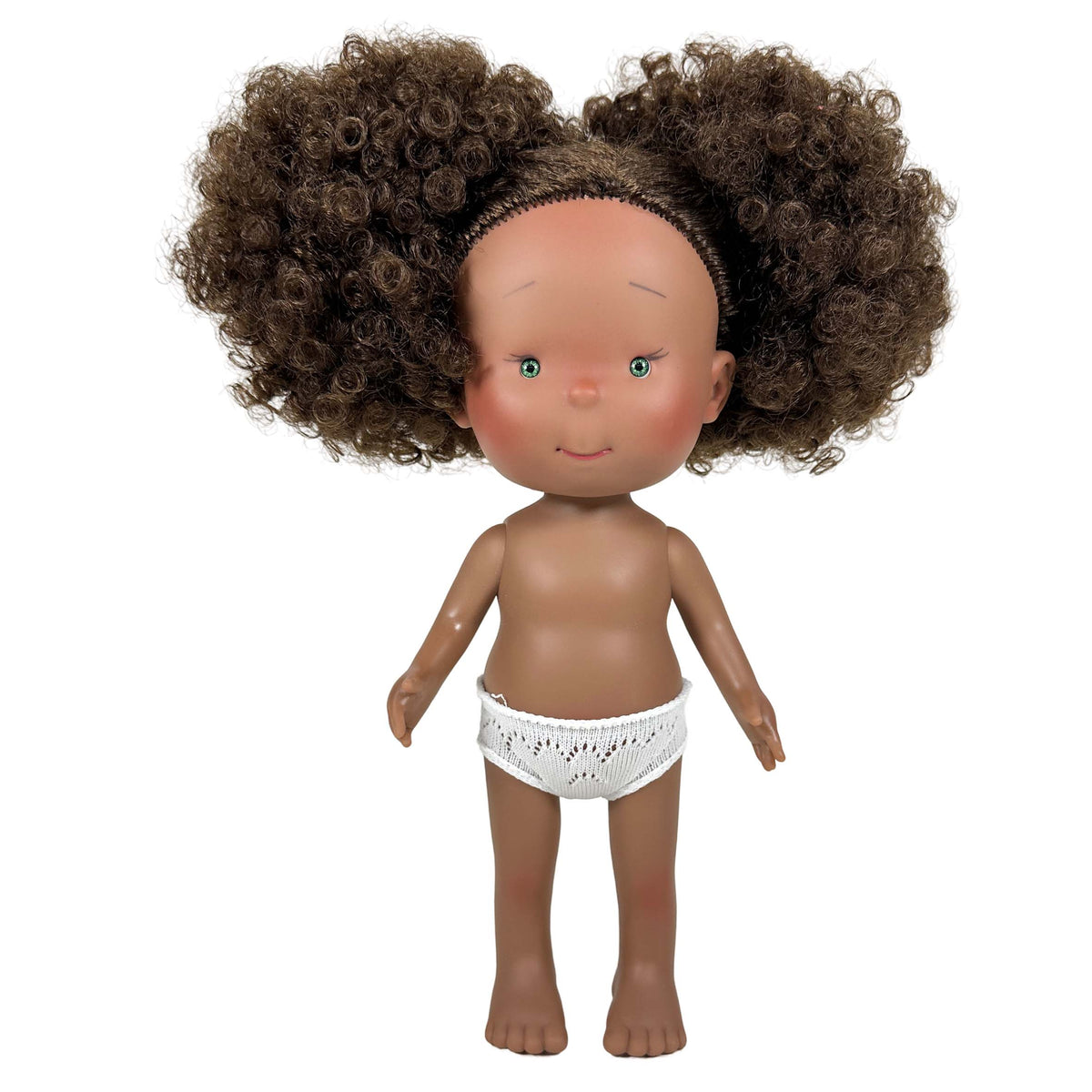 Vinyldocka Pippa Countryside – mörk hudton – Nines Artesanals d'Onil Dolls, bild 7