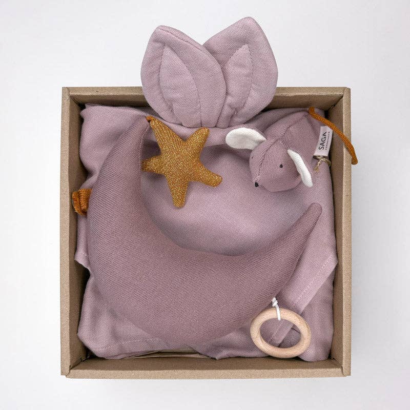 Baby Gift Box med 3 ekologiska produkter – Mauve Mist