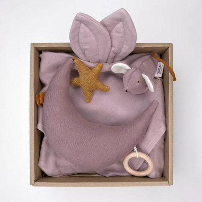 Baby Gift Box med 3 ekologiska produkter – Mauve Mist