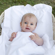 Ekologiskt bäddset baby – Vit percale – Summerville organic – detaljbild 3