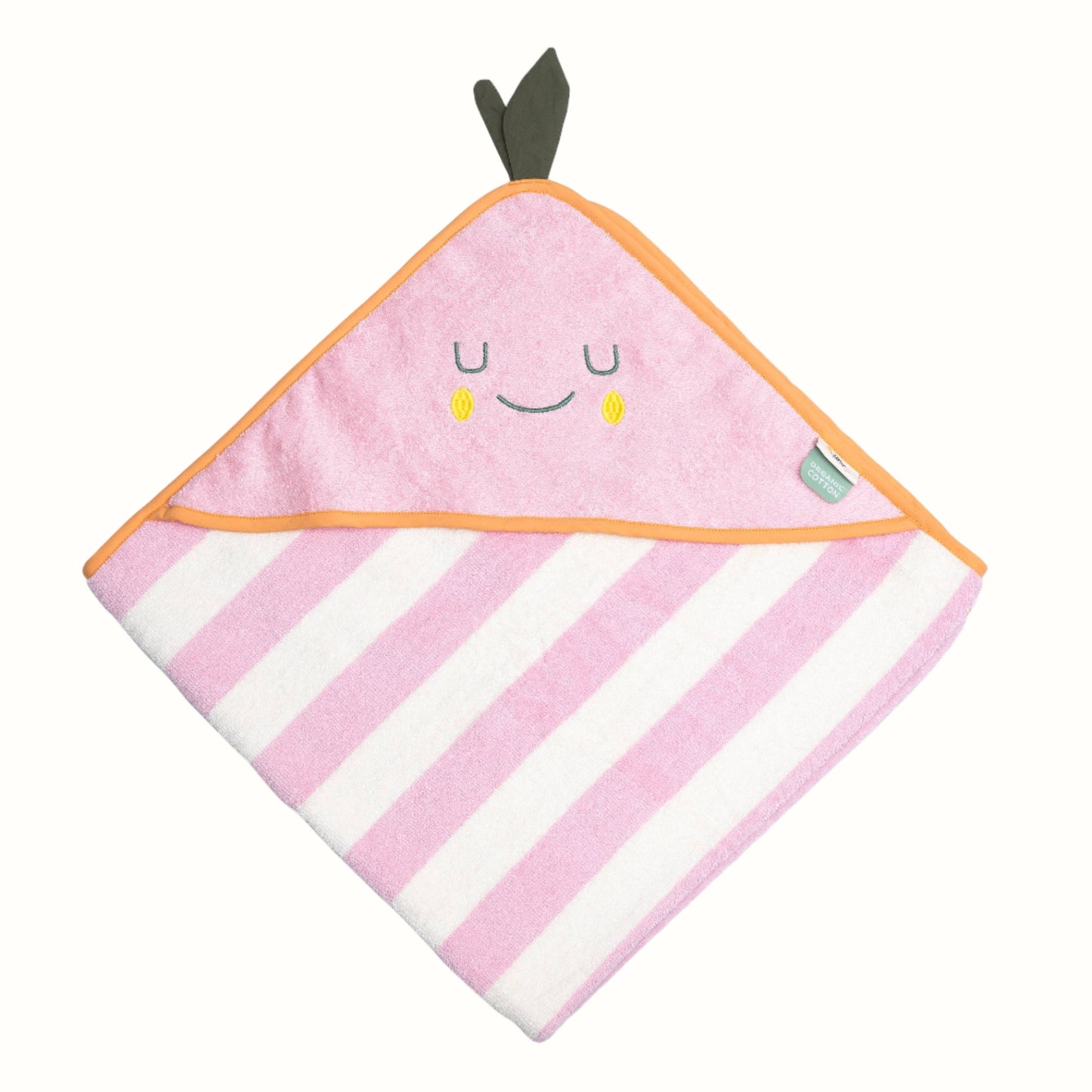 Barn Kapuhandduk Mandy Mandarine | 100 % Ekologisk Frotté | OEKO-TEX® Certifierad