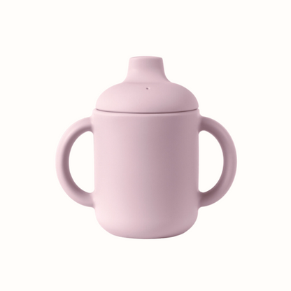 BARA BABY™ Silicone Cup for Baby – Training Cup in Pink Powder | Spill-Free &amp; Grip-Friendly First Cup