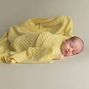 Mjukgul babyfilt 80x100 cm i ekologisk bomull från micu micu