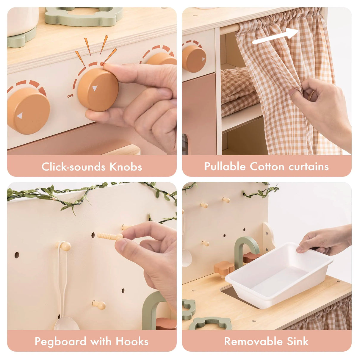 Barnkök i trä – Rustic Leaf – ROBUD – BaraBaby – produktbild 9