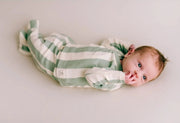 Nyföddset Vertical Stripes Mint – BaraBaby – detaljbild 2