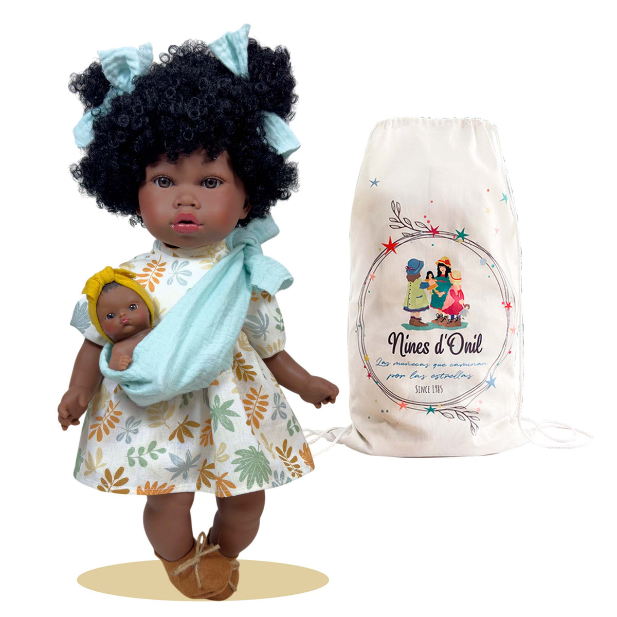 Docka Alika med baby – 40 cm