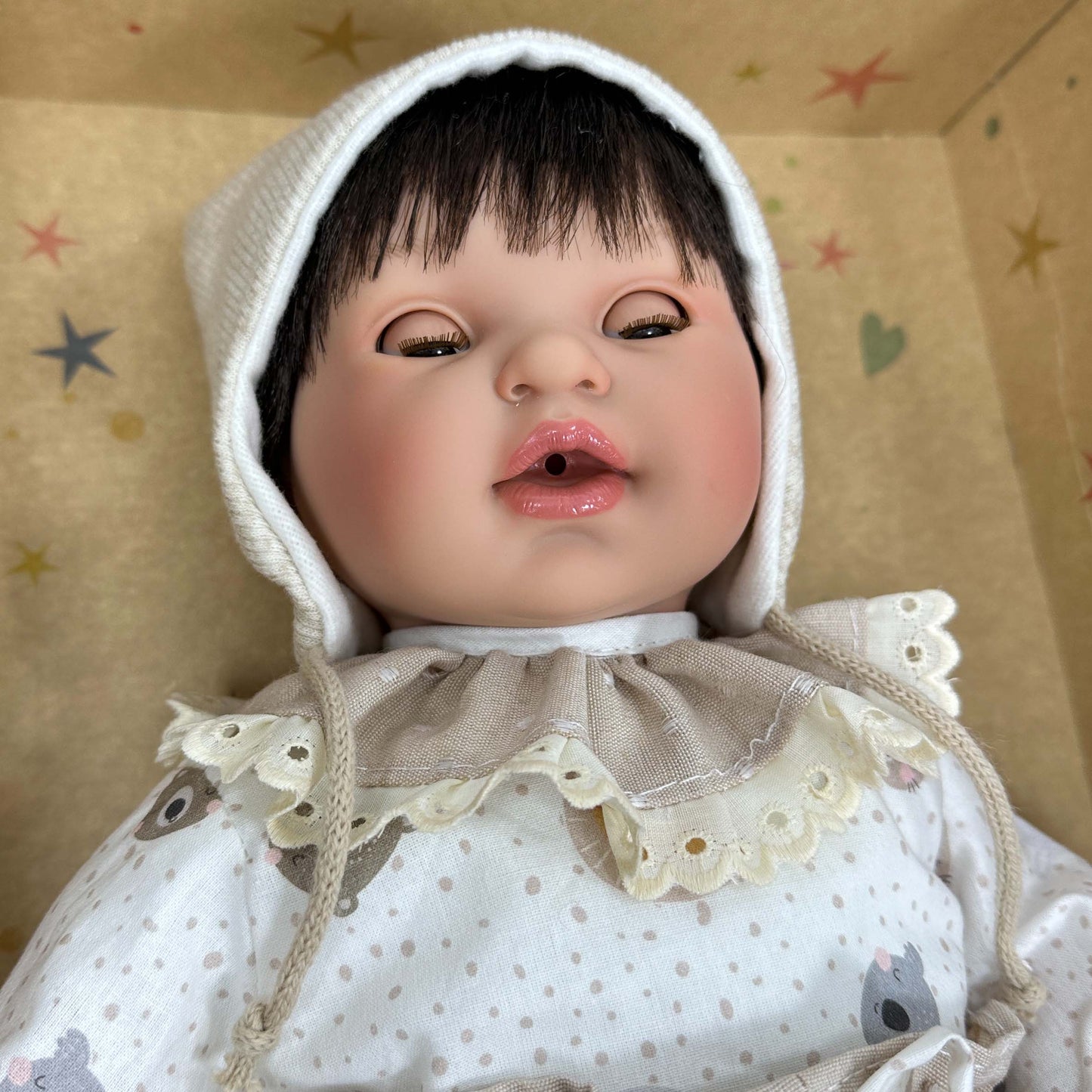 Handgjord Docka Noa Brunette | 45 cm med Mjuk Kropp