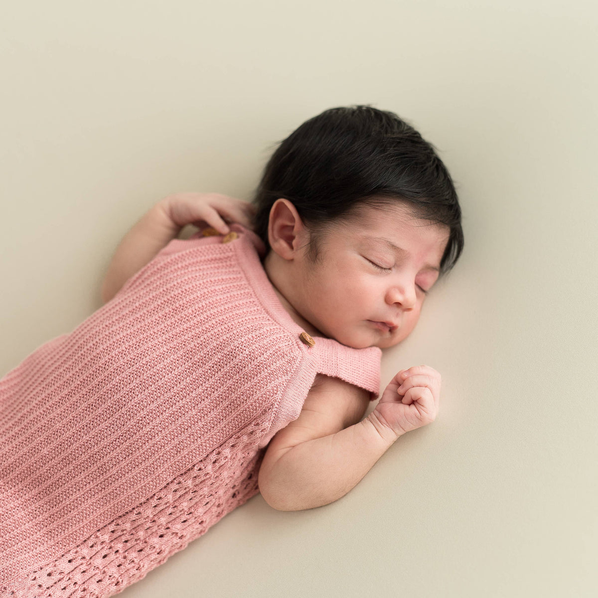 Babyromper Bubblegum Pink i ekologisk bomull | Micu Micu – produktbild 2