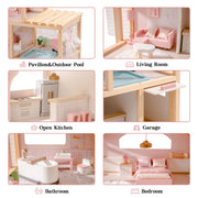 Dockhus i trä Dreamy Pink med hiss | ROBUD – produktbild 7