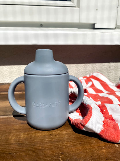 Barababy Gender Neutral Sage Baby Silicone Mug - Real Training Mug 