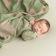 Babyfilt ekologisk bomull – Diamond Mint