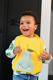Babyhaklapp Lola Lemon i frotté – the cotton cloud – detaljbild 5