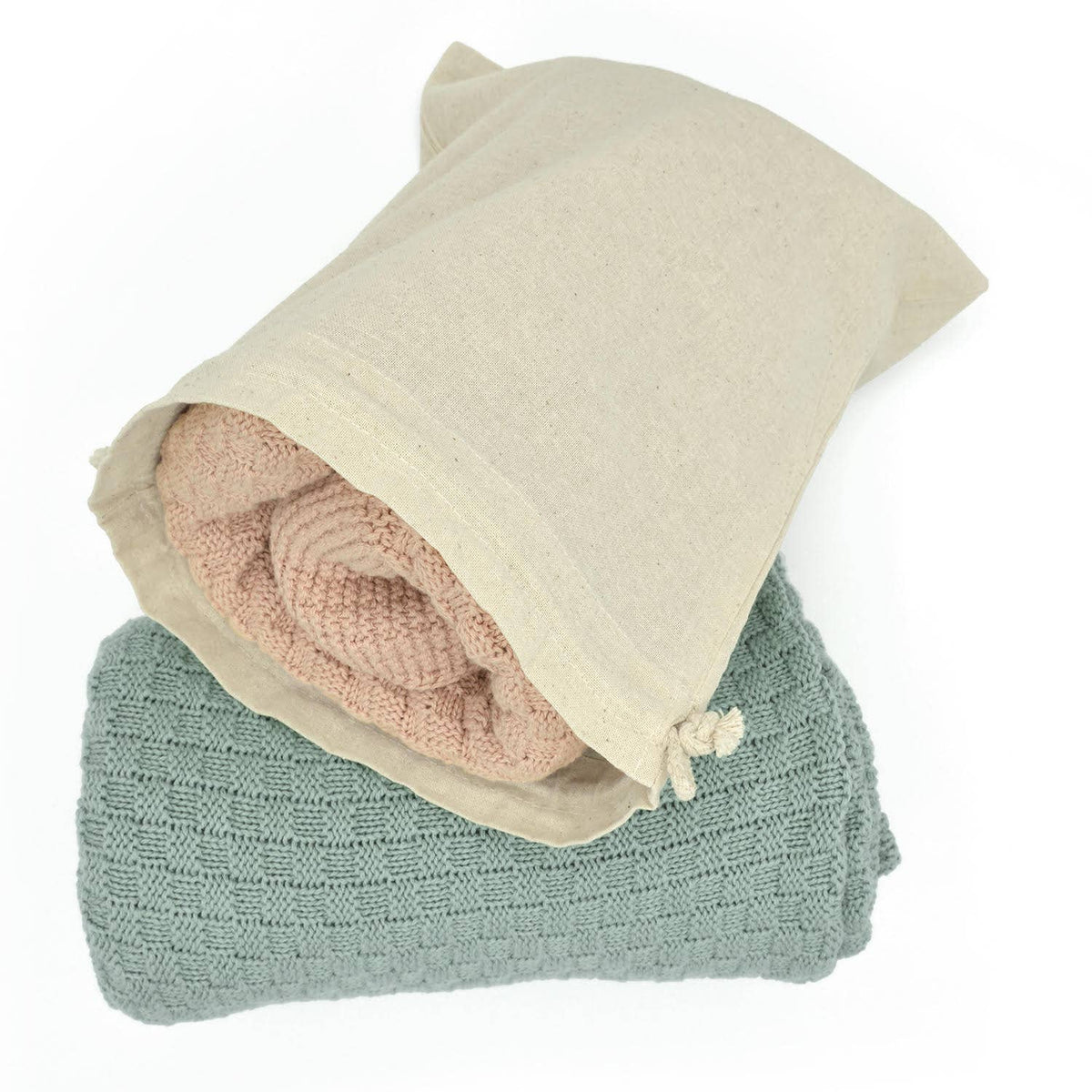 Babyfilt Pink Plaid i ekologisk bomull | Micu Micu – produktbild 4