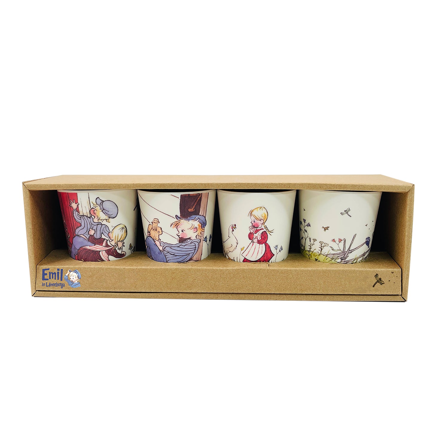 Emil i Lönneberga barnmuggar i melamin – 4-pack (tumblers) | BPA-fria