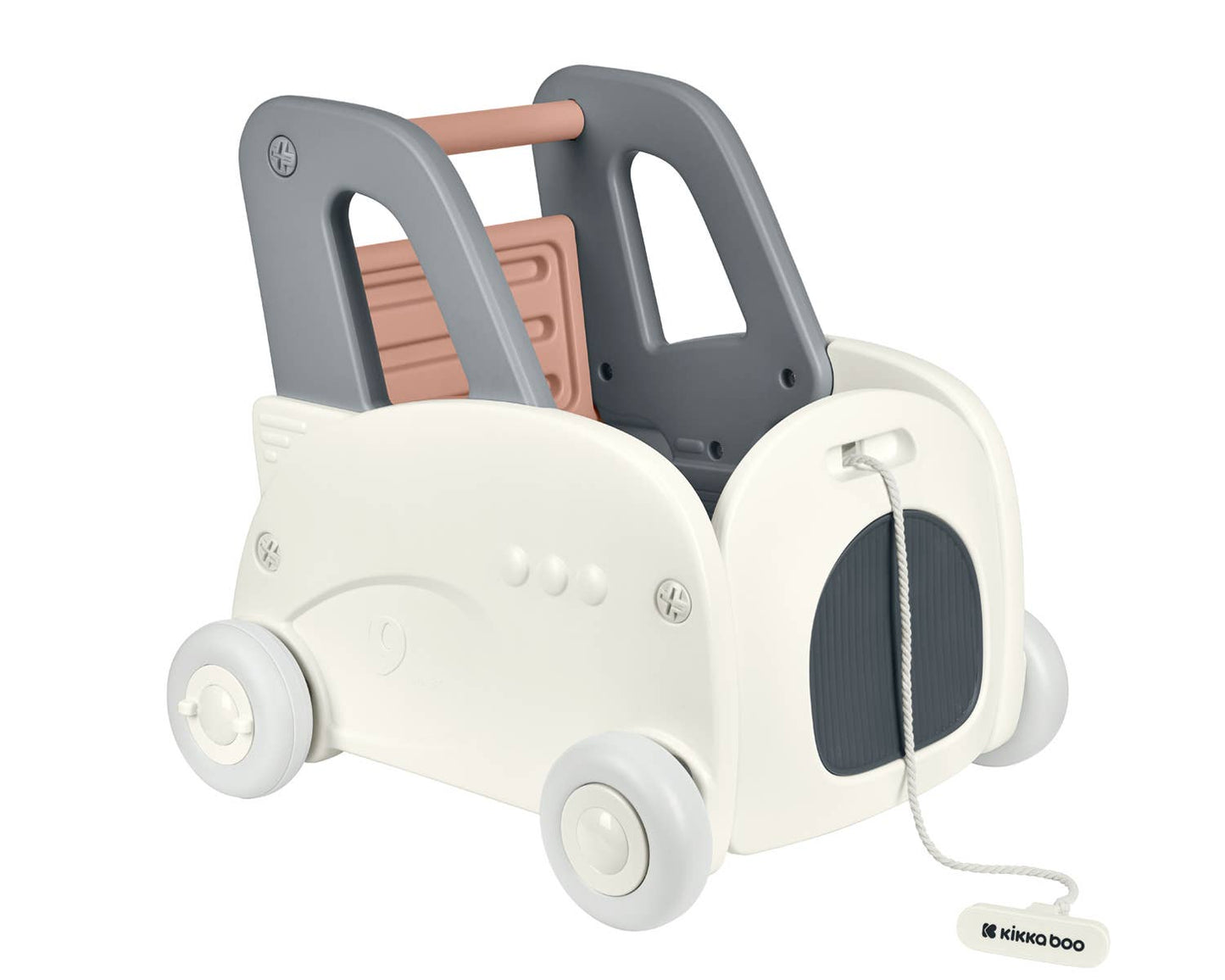 4-i-1 gåvagn & aktivitetsvagn för barn – Walker Trolie 2 Gray (Kikkaboo)