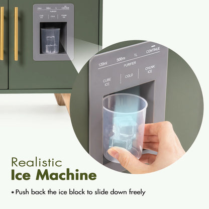 Barnkök i trä – Vintage Green med isdispenser (3+) | leksakskök med tillbehör