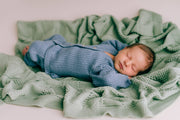 Babyfilt Diamond mint i ekologisk bomull – micu micu – detaljbild 2