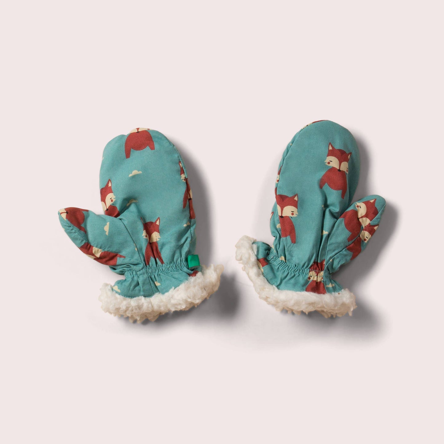 Night Time Foxes sherpa-vantar för barn – ekologiska & varma