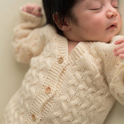 Stickat babyset Ecru i ekologisk bomull | Micu Micu – produktbild 3