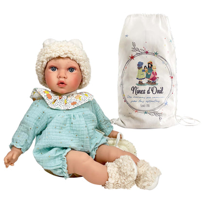 Handgjord bebisdocka för barn – Little Susette Mint Docka 40 cm