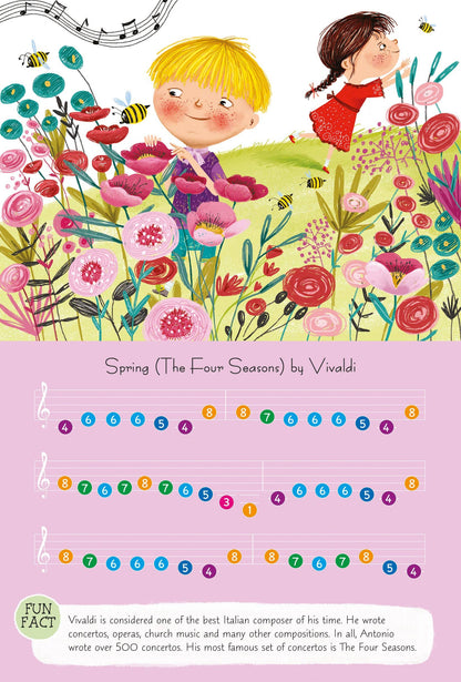 Musikalisk pianobok för barn – Classical Melodies (på engelska)