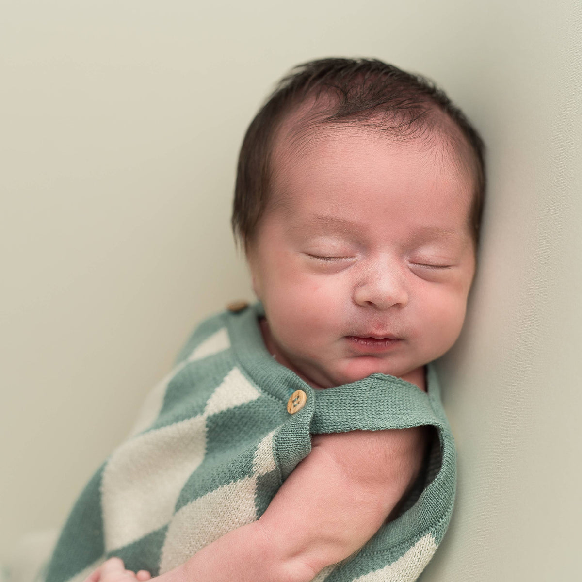 Babyromper Diamond jeans ecru i ekologisk bomull från micu micu