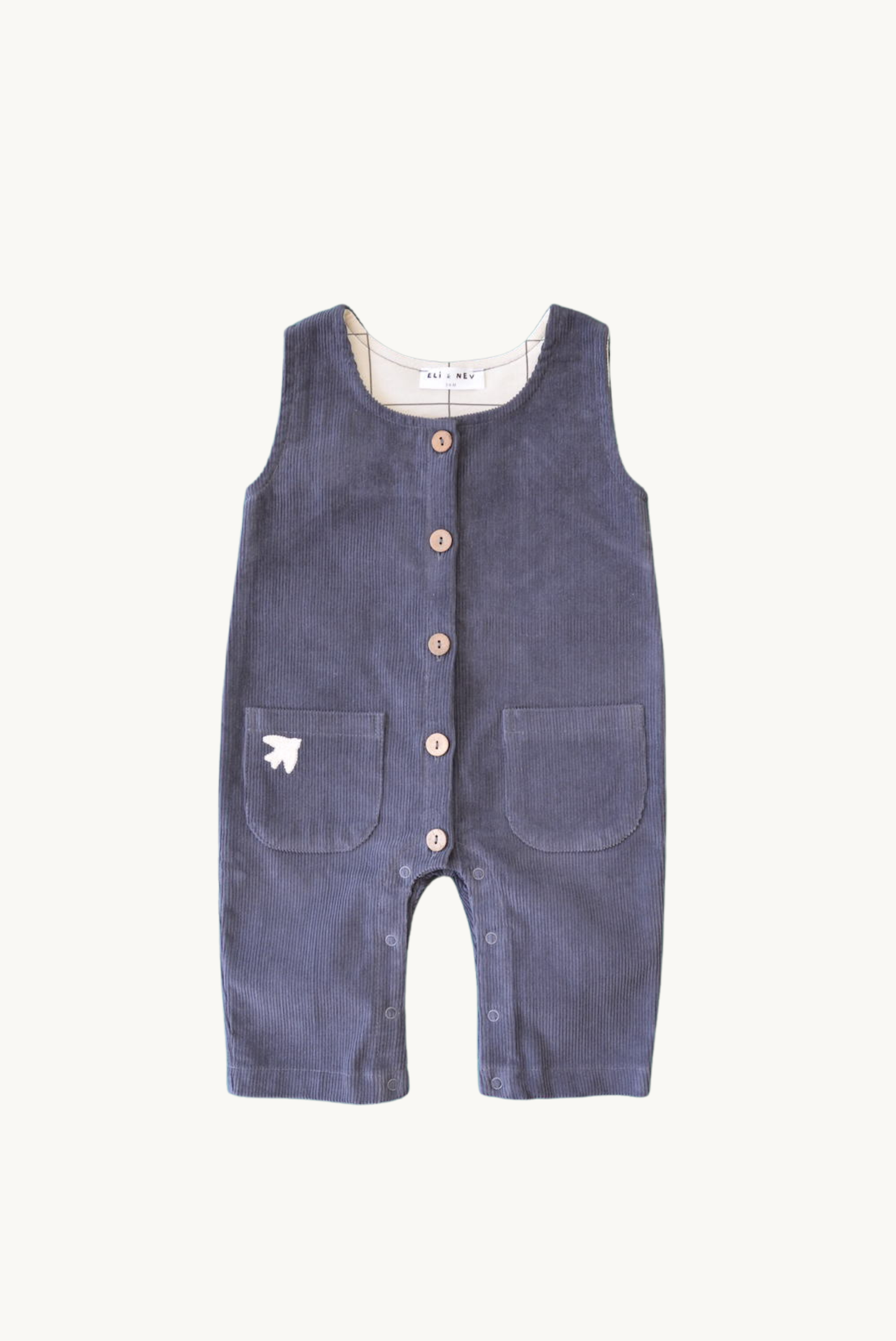 Sacha jumpsuit baby/toddler i manchester – Stone BlueEli & Nev (we cover U.S. import duties) - Baby / Toddler Corduroy Jumpsuit with Embroidery (Christmas)