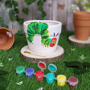 Måla din egen blomkruka med Den mycket hungriga larven