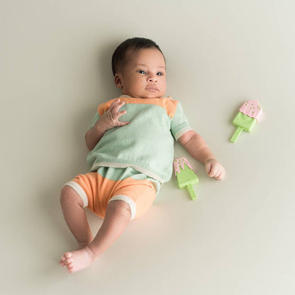 Babyset Nyfödd Mint – T-shirt & Shorts i Ekologisk Bomull | Micu Micu