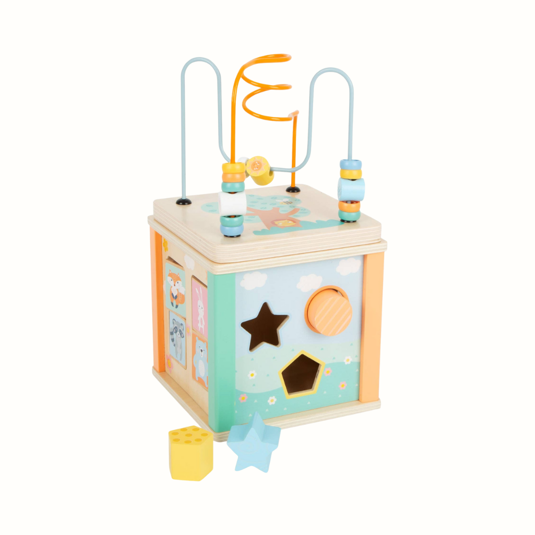 Aktivitetskub Pastell i trä – small foot