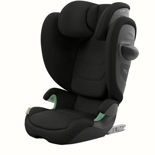Cybex Solution G2 i-Fix Plus svart: i-Size 100–150 cm, ISOFIX, hopfällbar. Nedfällbart huvudstöd & L.S.P. Ventilerad Plus-klädsel. Köp hos barababy.