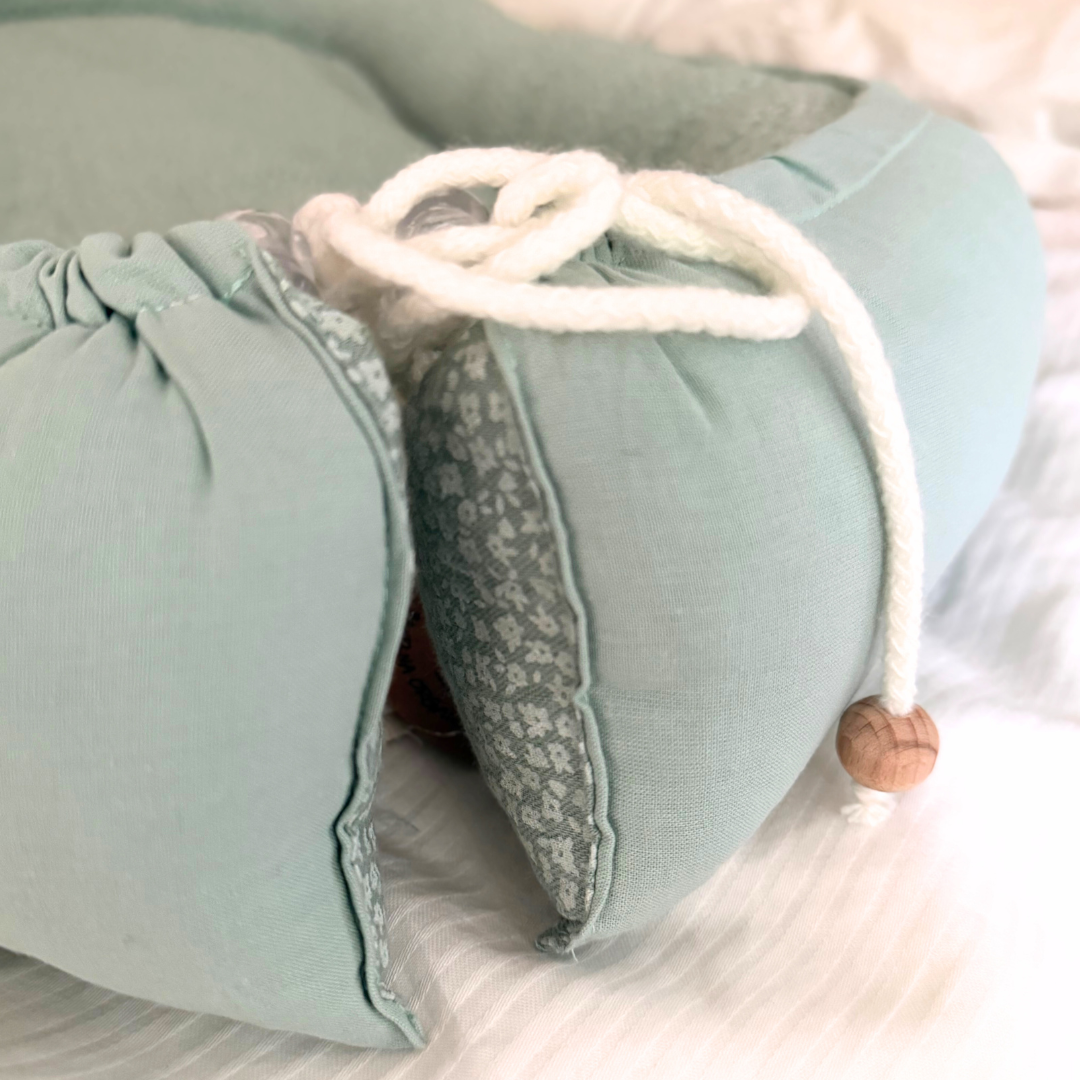 Babynest newborn – Mint in organic cotton 90x55
