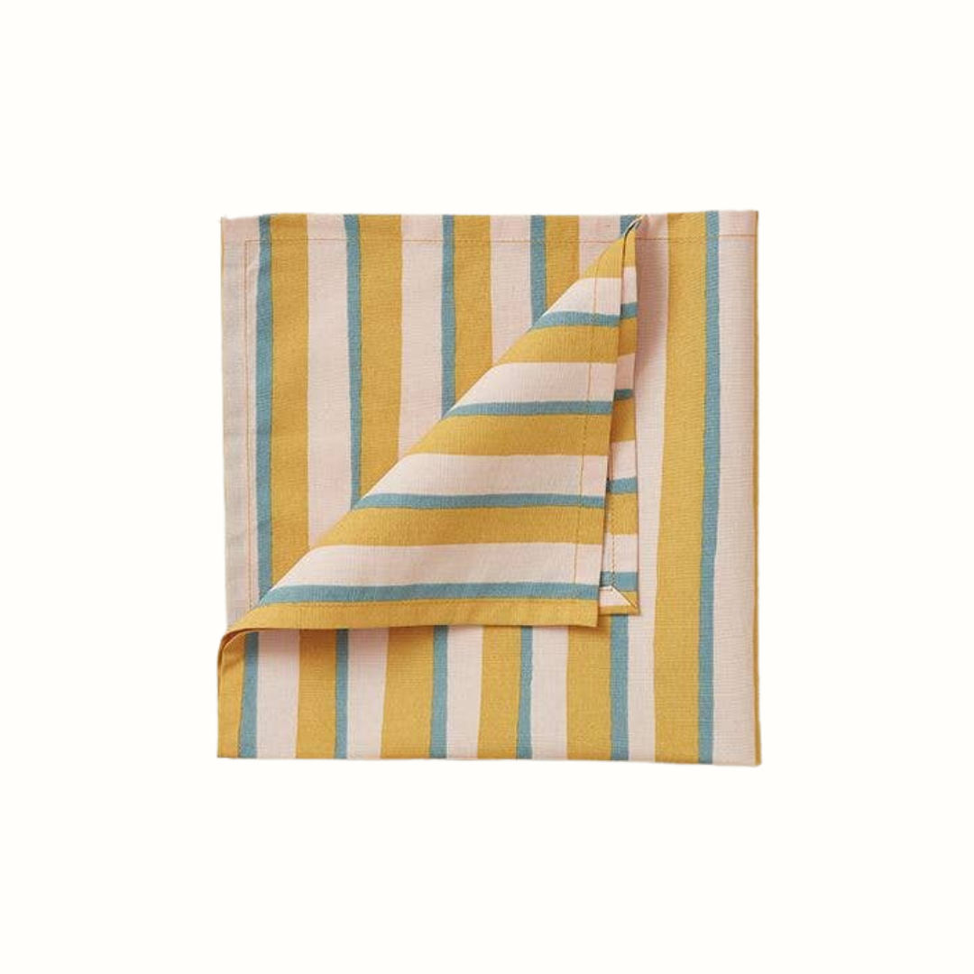 Barnservett Horizon Orange 47 × 47 cm – Sylvie Thiriez
