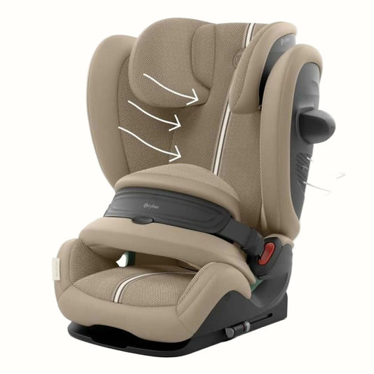 Cybex Pallas G2 beige – i-Size 76–150 cm med krockkudde, ISOFIX + Top Tether