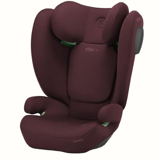 Cybex Solution G2 i-Fix Plus vinröd – bältesstol i-Size 100–150 cm med ISOFIX, hopfällbar