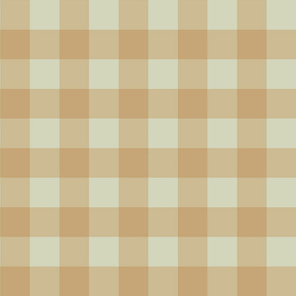 Tapet Barnrum - Check Brown/Green | Smårutig Rutig Tapet i Varma Bruna och Gröna Toner | Remsa 280×100 cm